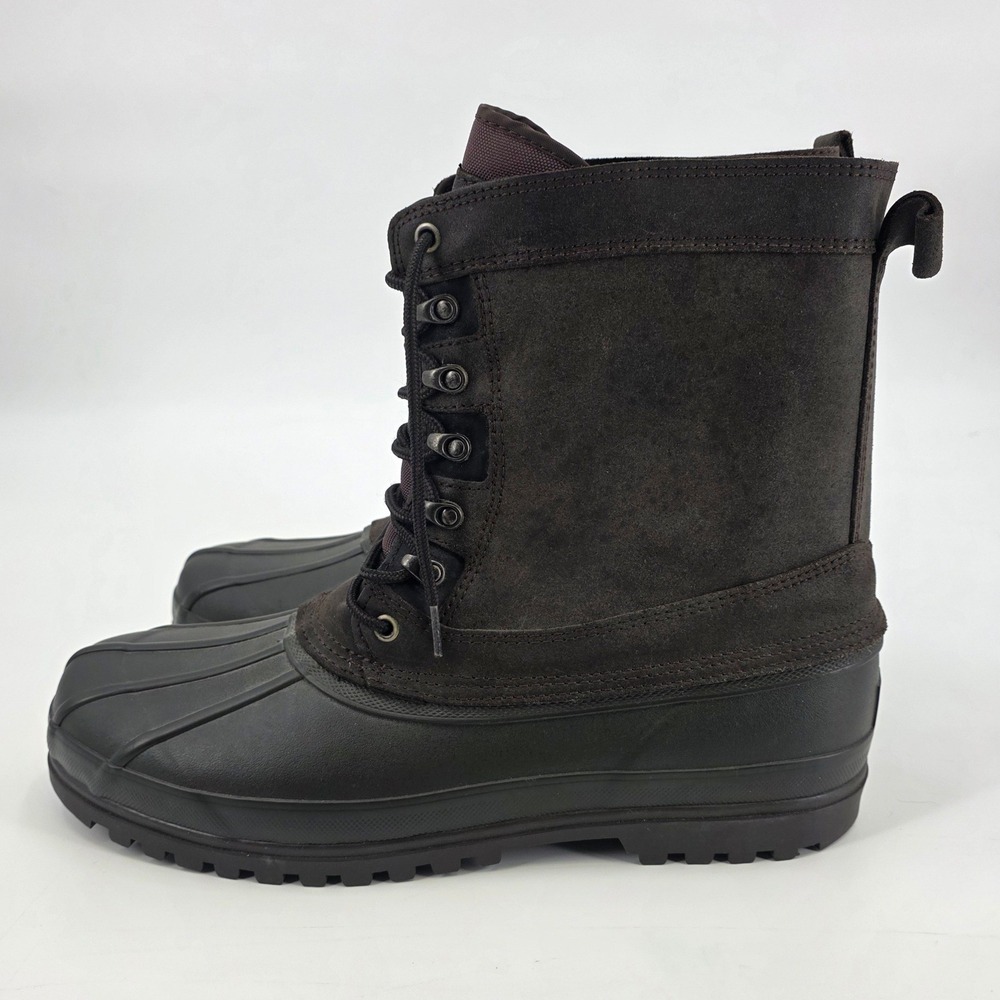 FIELD N FOREST DUCK BOOTS MENS SIZE 14 M BROWN BLACK STEEL SHANK THINSULATE WORK